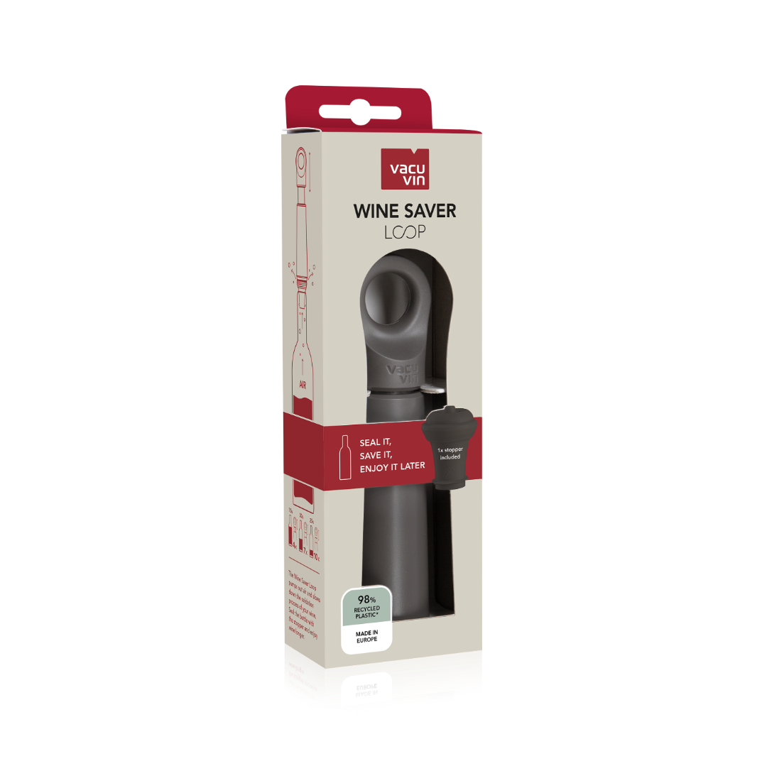 VACU VIN WINE SAVER LOOP GRAPHITE | 1 STOPPER