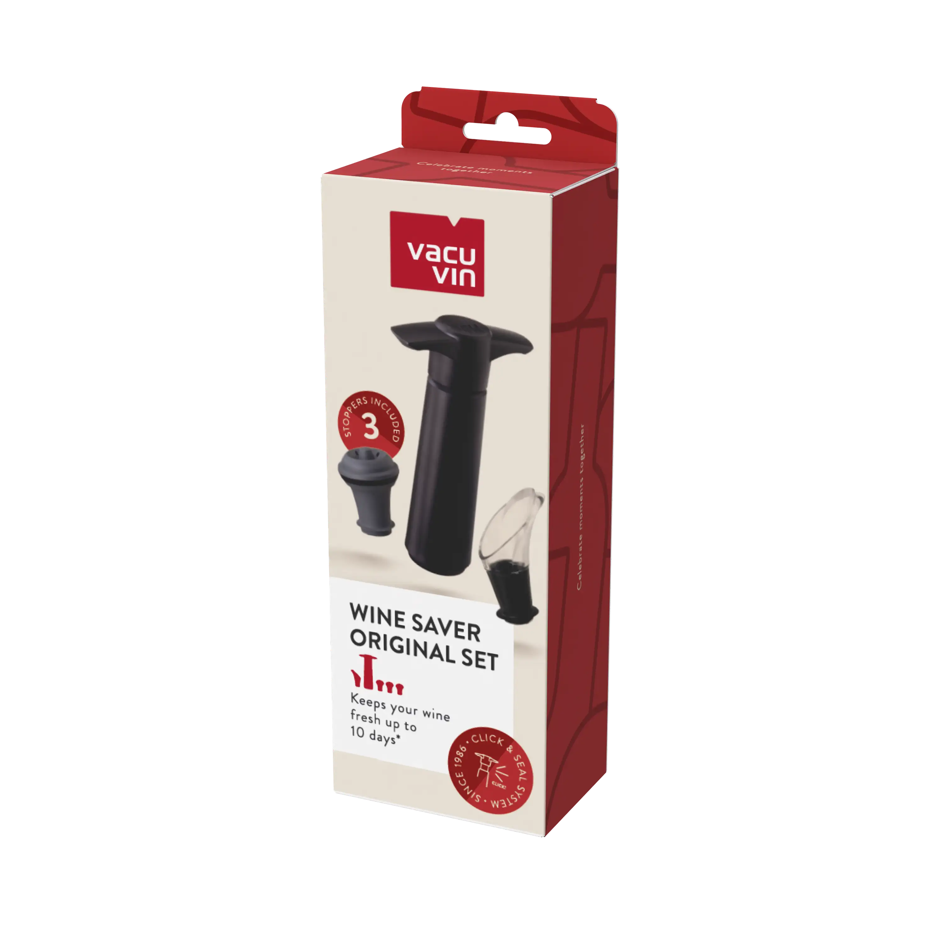 Vacu Vin Wine Saver Original Set Black