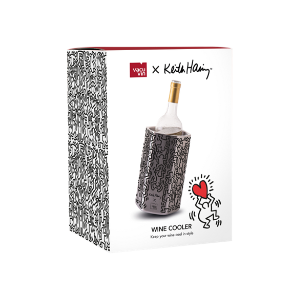 Vacu Vin Wine Cooler Hive x Keith Haring Stainless Steel