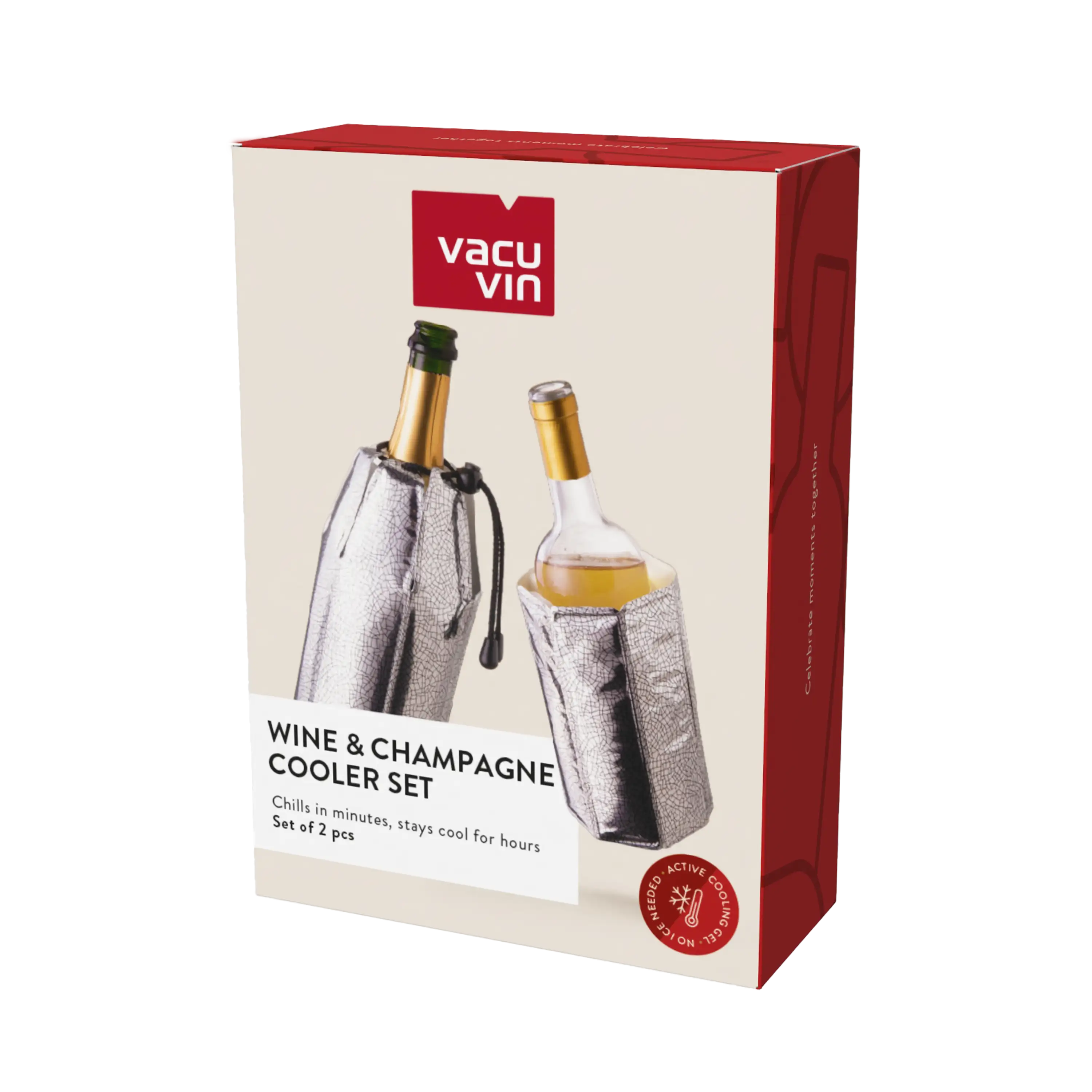 Vacu Vin Active Coolers Wine & Champagne Silver